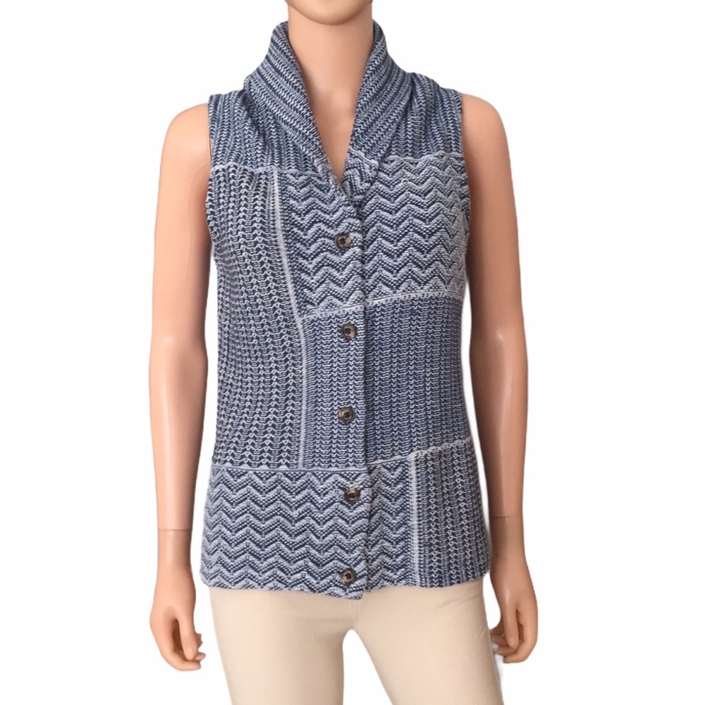 Ralph Lauren blue and white knit vest